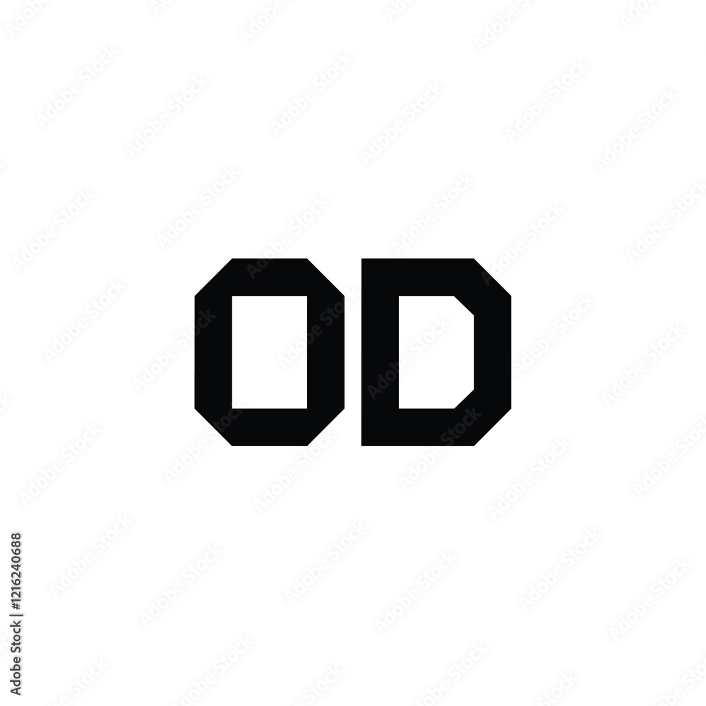 OD monogram logo design letter text name symbol monochrome logotype alphabet character simple logo OD monogram logo design letter text name symbol monochrome logotype alphabet character simple logo
