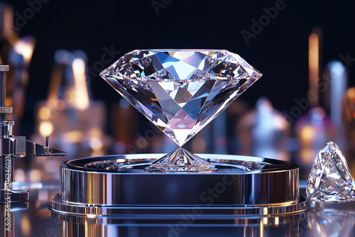 Diamond on black background