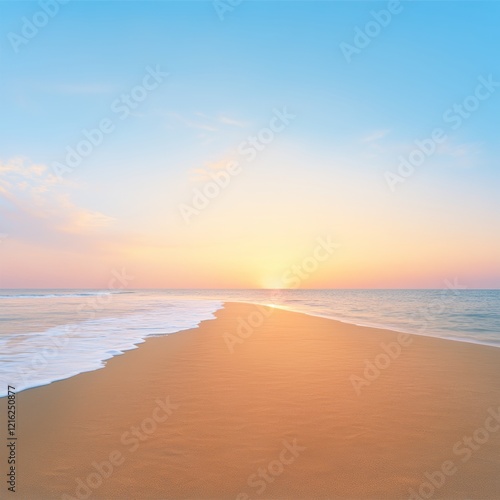 Wallpaper Mural Serene Sunset on a Sandy Beach Torontodigital.ca