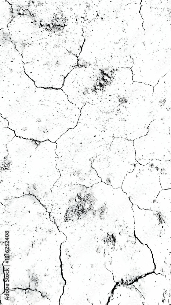 Cracked Earth Texture Shows Dry Soil with Deep Cracks in Monochrome Cracked Earth Texture Shows Dry Soil with Deep Cracks in Monochrome