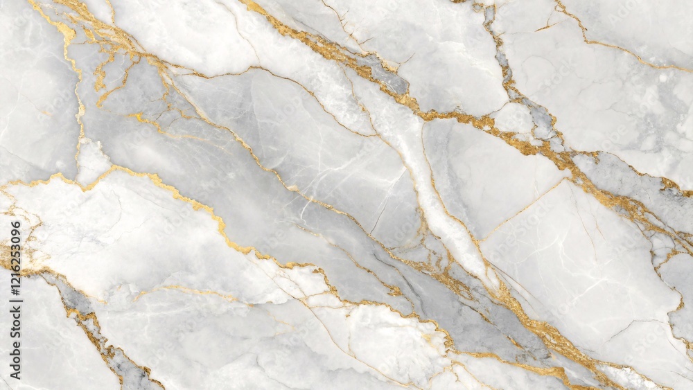 Fototapeta premium Marble Texture with Gold Veins: Luxurious Abstract Background