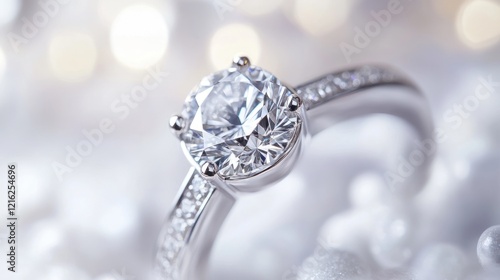 Sparkling Diamond Engagement Ring: A Symbol of Love and Commitment photo