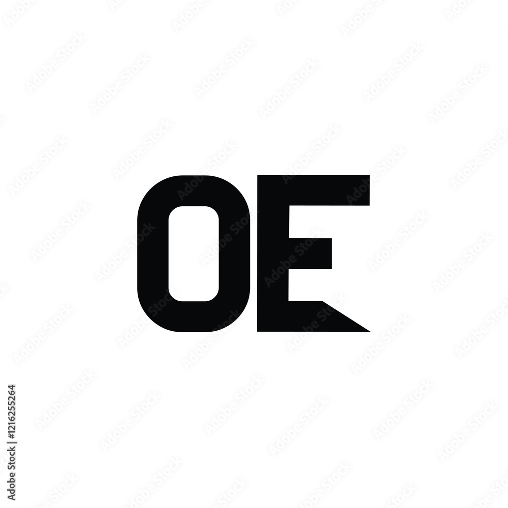 OE monogram logo design letter text name symbol monochrome logotype alphabet character simple logo OE monogram logo design letter text name symbol monochrome logotype alphabet character simple logo