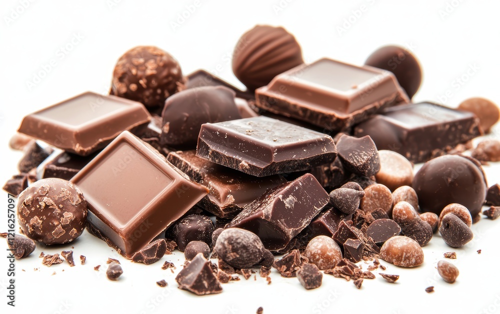 chocolate candy splash isolated on white background chocolate candy splash isolated on white background