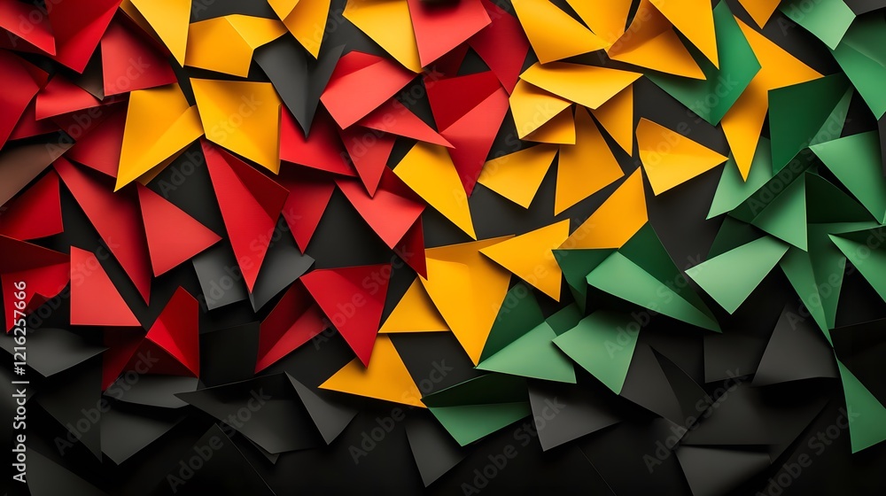 Obraz premium Abstract Colorful Triangular Paper Pattern Design