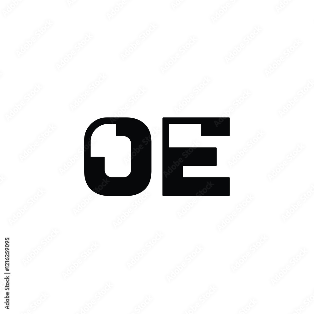 OE monogram logo design letter text name symbol monochrome logotype alphabet character simple logo OE monogram logo design letter text name symbol monochrome logotype alphabet character simple logo