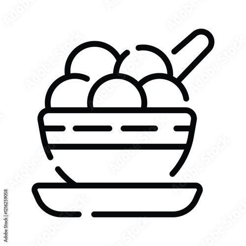 Traditional Chinese rice dumplings vector design, customizable icon