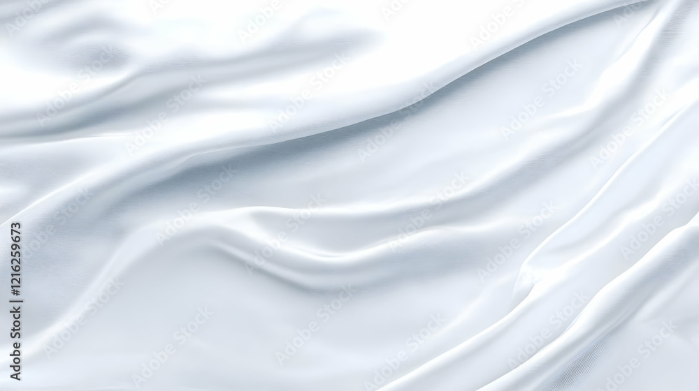 Flowing White Cloth Drapes Elegantly, Creating Soft Folds and Gentle Curves Smoothly Flowing White Cloth Drapes Elegantly, Creating Soft Folds and Gentle Curves Smoothly