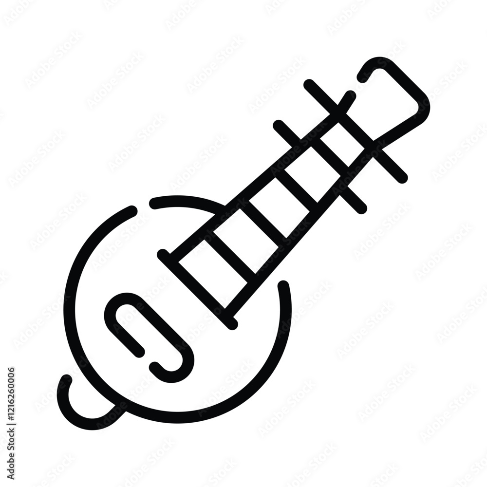 Have a look at this creatively crafted icon of chinese guitar, veena vector design Have a look at this creatively crafted icon of chinese guitar, veena vector design