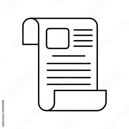 news line icon with white background vector stock illustration