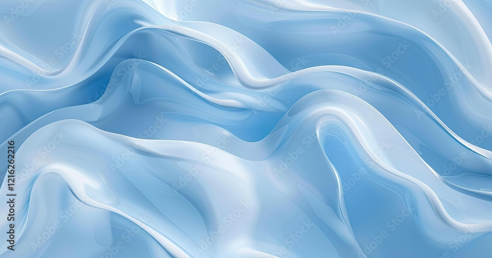 Obraz premium A smooth, flowing texture in shades of blue, resembling fabric or water.