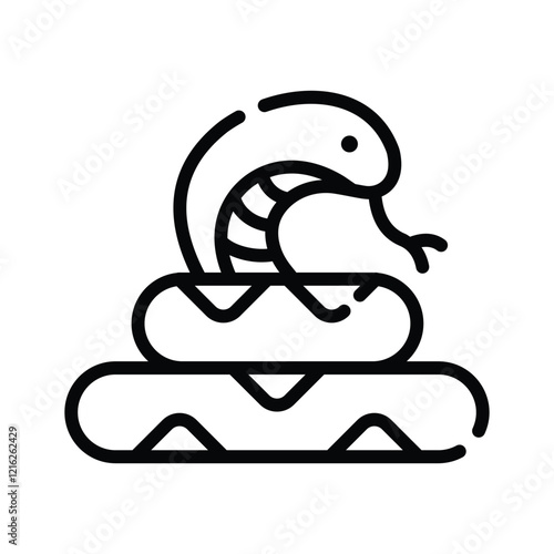 Take a look at this amazing icon of snake in modern style