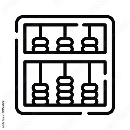 Traditional abacus symbolizing calculation, education, and cultural heritage. photo