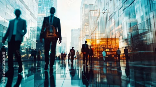 The Business People in Motion