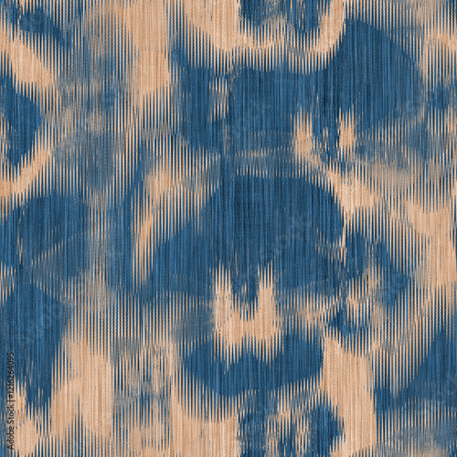 Artistic watercolor abstract striped background. Seamless french farmhouse stripe pattern. linen woven texture. Shabby chic style weave stitch background. Doodle line country decor wallpaper. Textile
