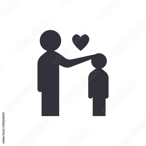 Charity solid icons, minimalist vector illustration ,simple transparent graphic element .Isolated on white background