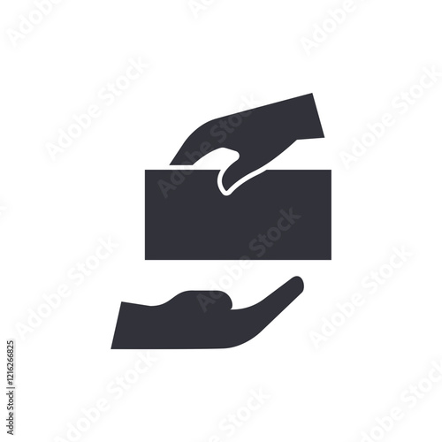 Charity solid icons, minimalist vector illustration ,simple transparent graphic element .Isolated on white background