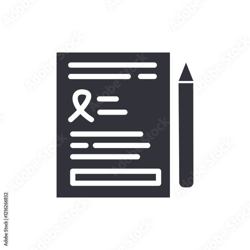 Charity file solid icons, minimalist vector illustration ,simple transparent graphic element .Isolated on white background