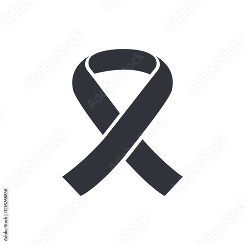 Awareness ribbon solid icons, minimalist vector illustration ,simple transparent graphic element .Isolated on white background