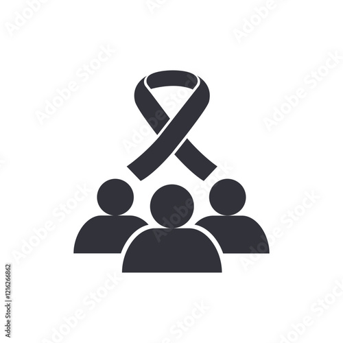 Charity group solid icons, minimalist vector illustration ,simple transparent graphic element .Isolated on white background