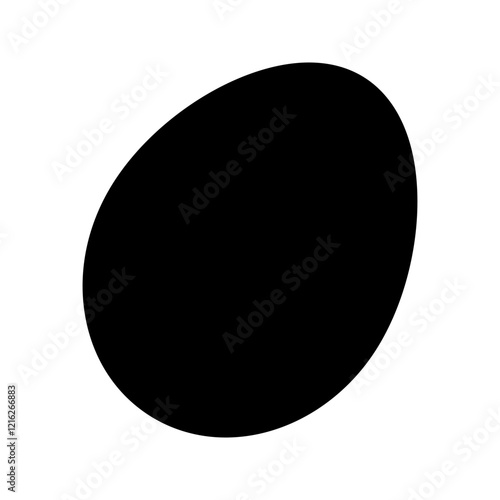 Easter egg tilted to the right with a decorative design.