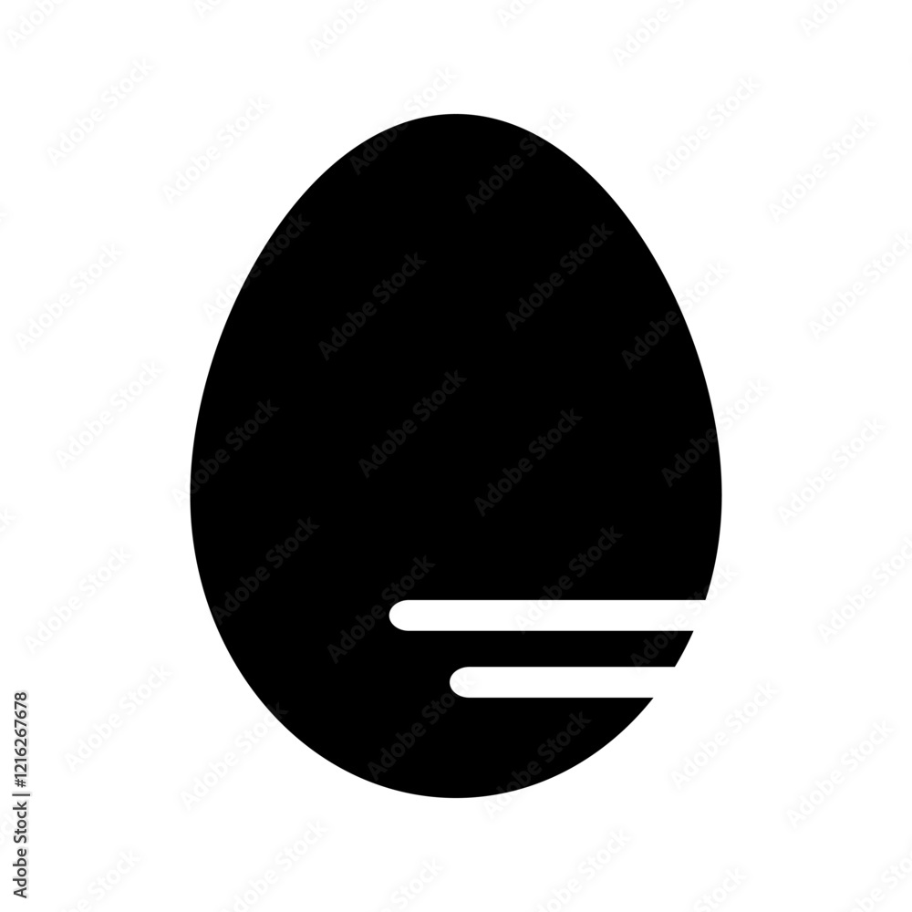 Egg with striped pattern in a decorative design. Egg with striped pattern in a decorative design.