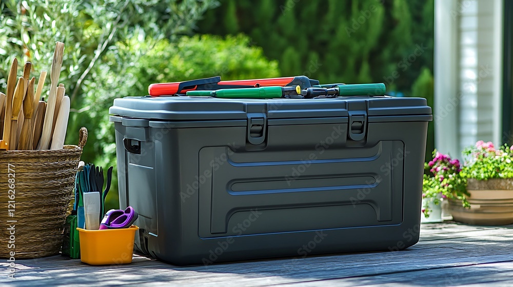Storage Chest Perfect for Organizing Garden Tools Storage Chest Perfect for Organizing Garden Tools