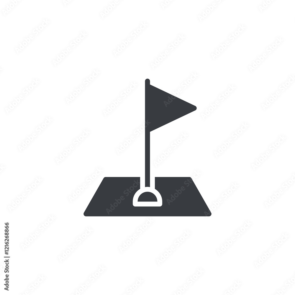 A flag marker vector icon A flag marker vector icon