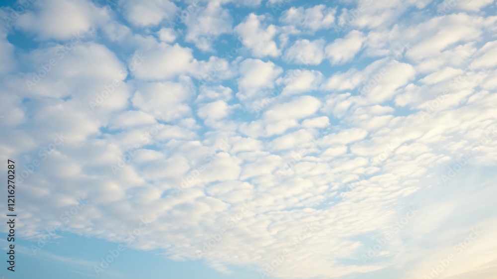 Serene Sky A Blanket of Cumulus Clouds Serene Sky A Blanket of Cumulus Clouds