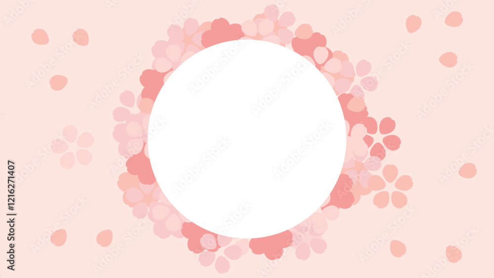 Vector illustration of a frame with cherry blossoms and copy space. Vector illustration of a frame with cherry blossoms and copy space.