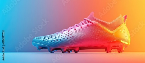 Futuristic Soccer Cleats: Neon Gradient Design
