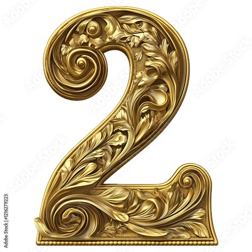 golden font number 2