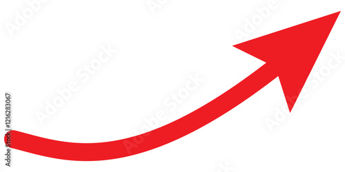 long curve arrow vector icon illustration