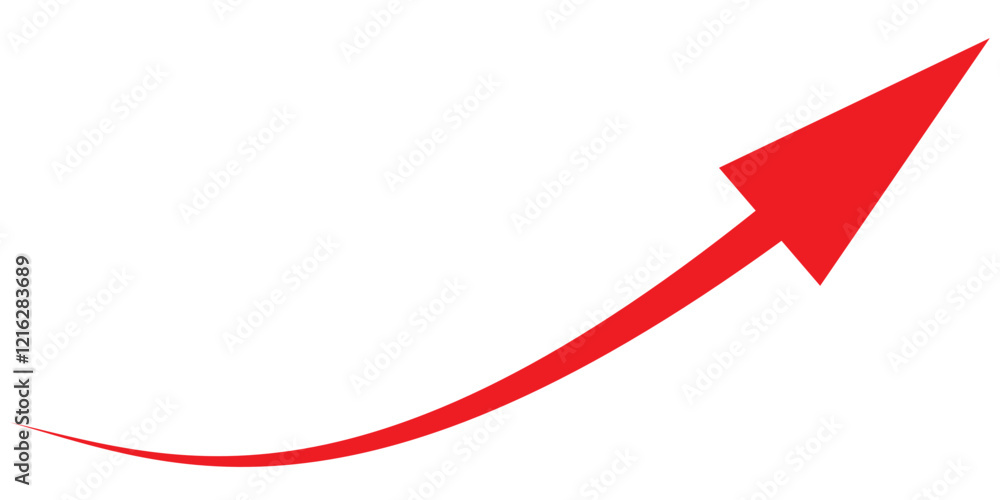 long curve arrow vector icon illustration long curve arrow vector icon illustration