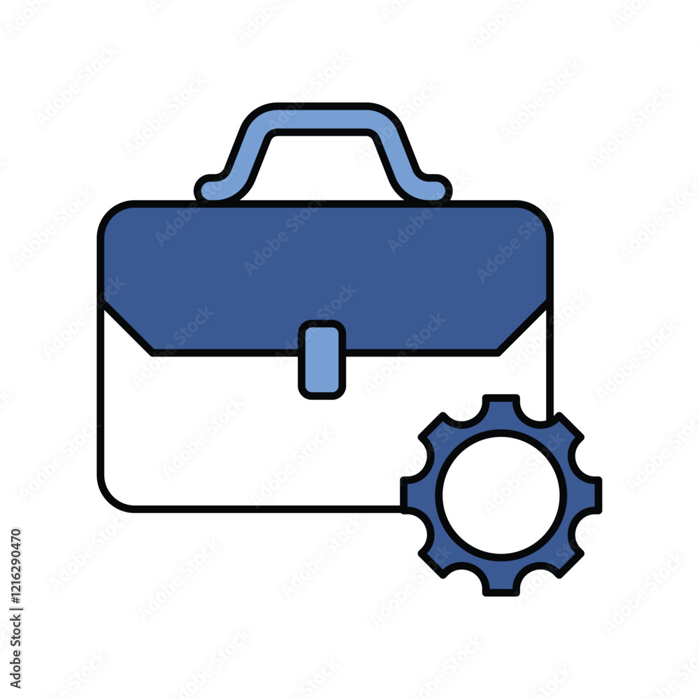 Suitcase blue icon with white background vector stock illustration Suitcase blue icon with white background vector stock illustration