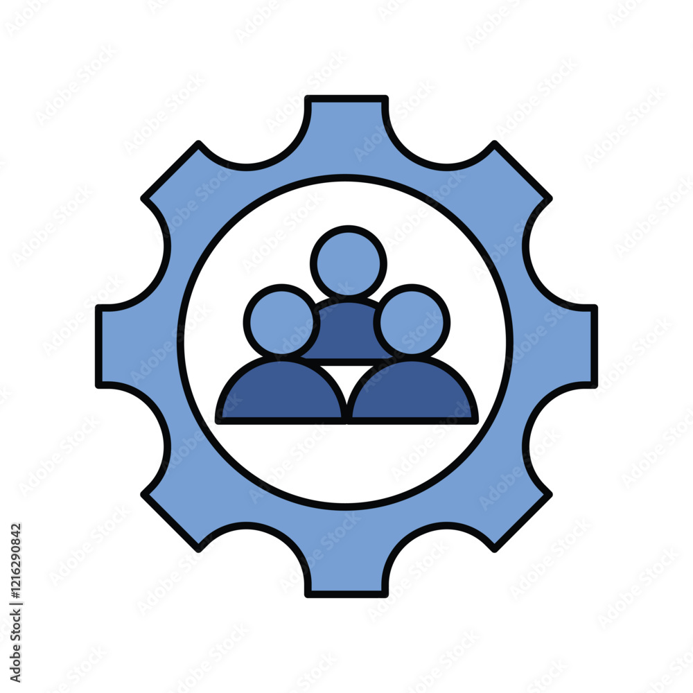 Team blue icon with white background vector stock illustration Team blue icon with white background vector stock illustration