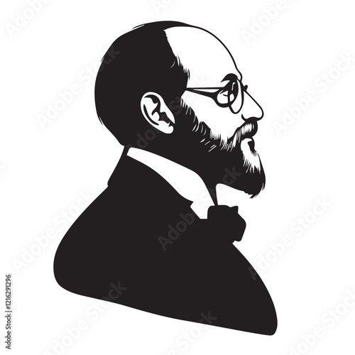 male teacher with glasses