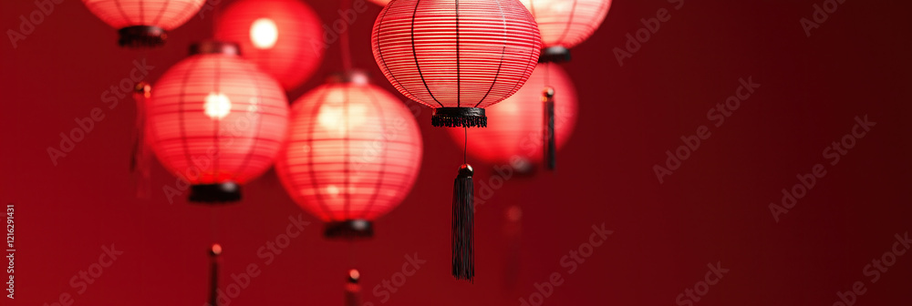 Obraz premium lanterns banner