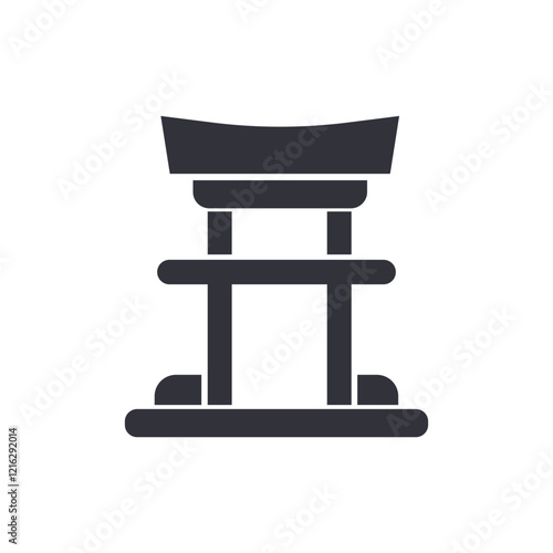 Japanese temple solid icons, minimalist vector illustration ,simple transparent graphic element .Isolated on white background