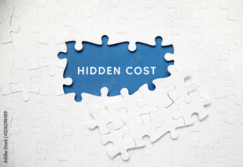 Finding the hidden costs concept. when open the puzzle photo