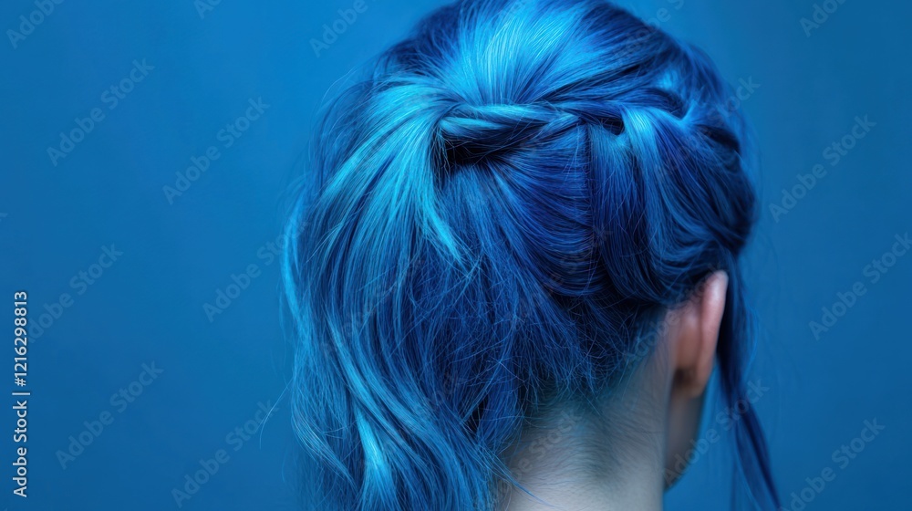 Naklejka premium Plain blue background with solid coloring, perfect for presentations or banners.