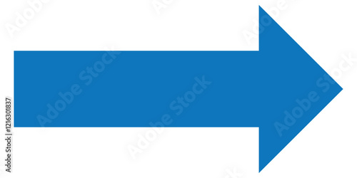 Red large forward or left pointing solid long arrow icon sketched as vector symbol