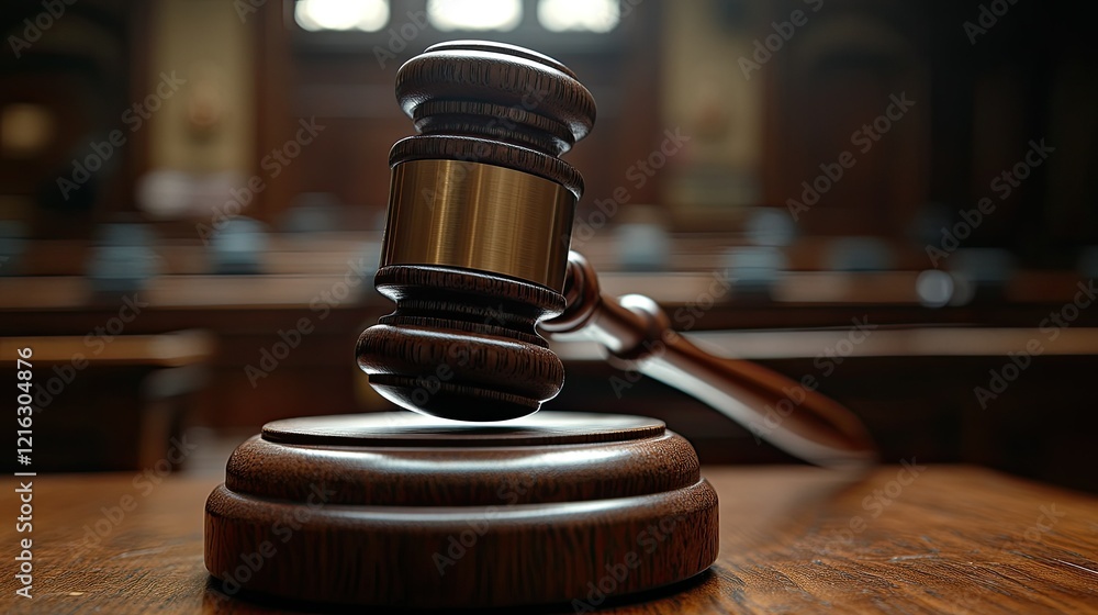 Gavel of Justice: Symbol of Law and Order in Courtroom Gavel of Justice: Symbol of Law and Order in Courtroom