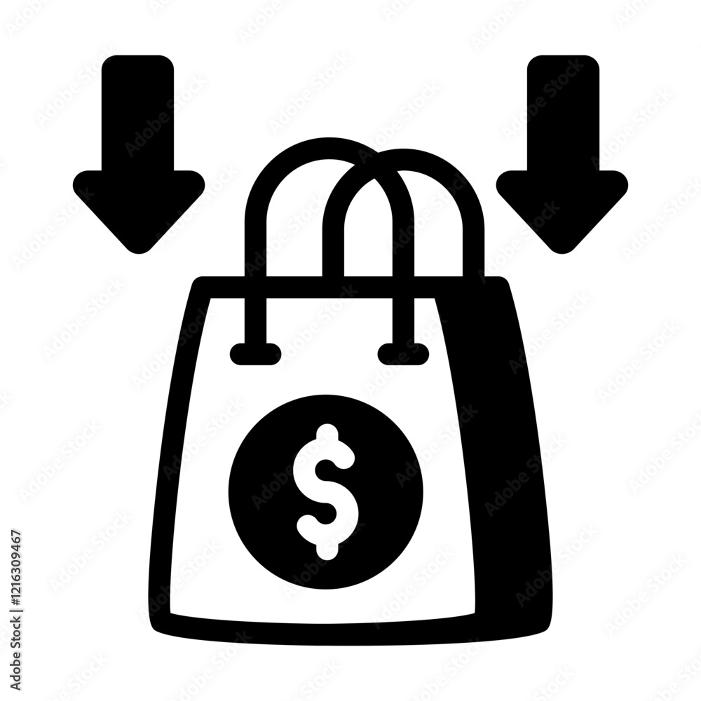 decrese shopping bag solid icon decrese shopping bag solid icon