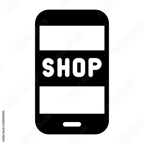 smartphone shop solid icon