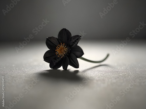 Wallpaper Mural Stunning Black Flower Texture Against Clean White Backdrop
 Torontodigital.ca