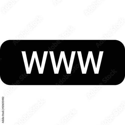 Simple vector icon website address
