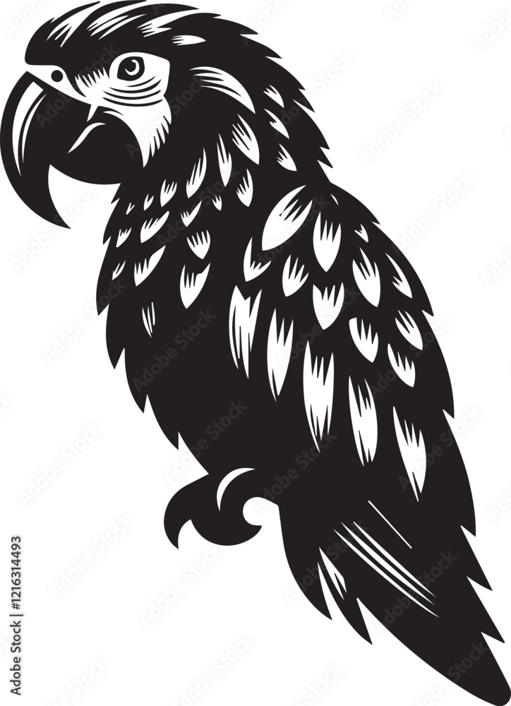 Fototapeta premium Spix Macaw Parrot Vector Design 