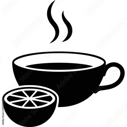 Simple vector icon tea mug
