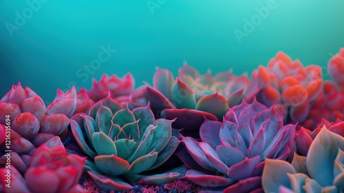Wallpaper Mural Vibrant Succulents A Colorful CloseUp of Desert Plants Torontodigital.ca